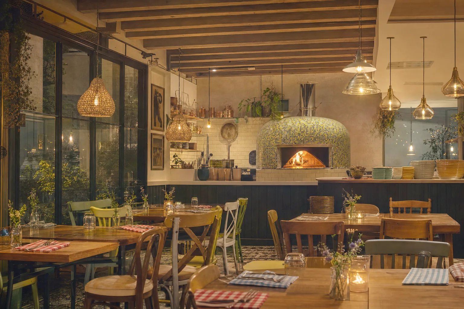 Innenraum des Restaurants Bonottis